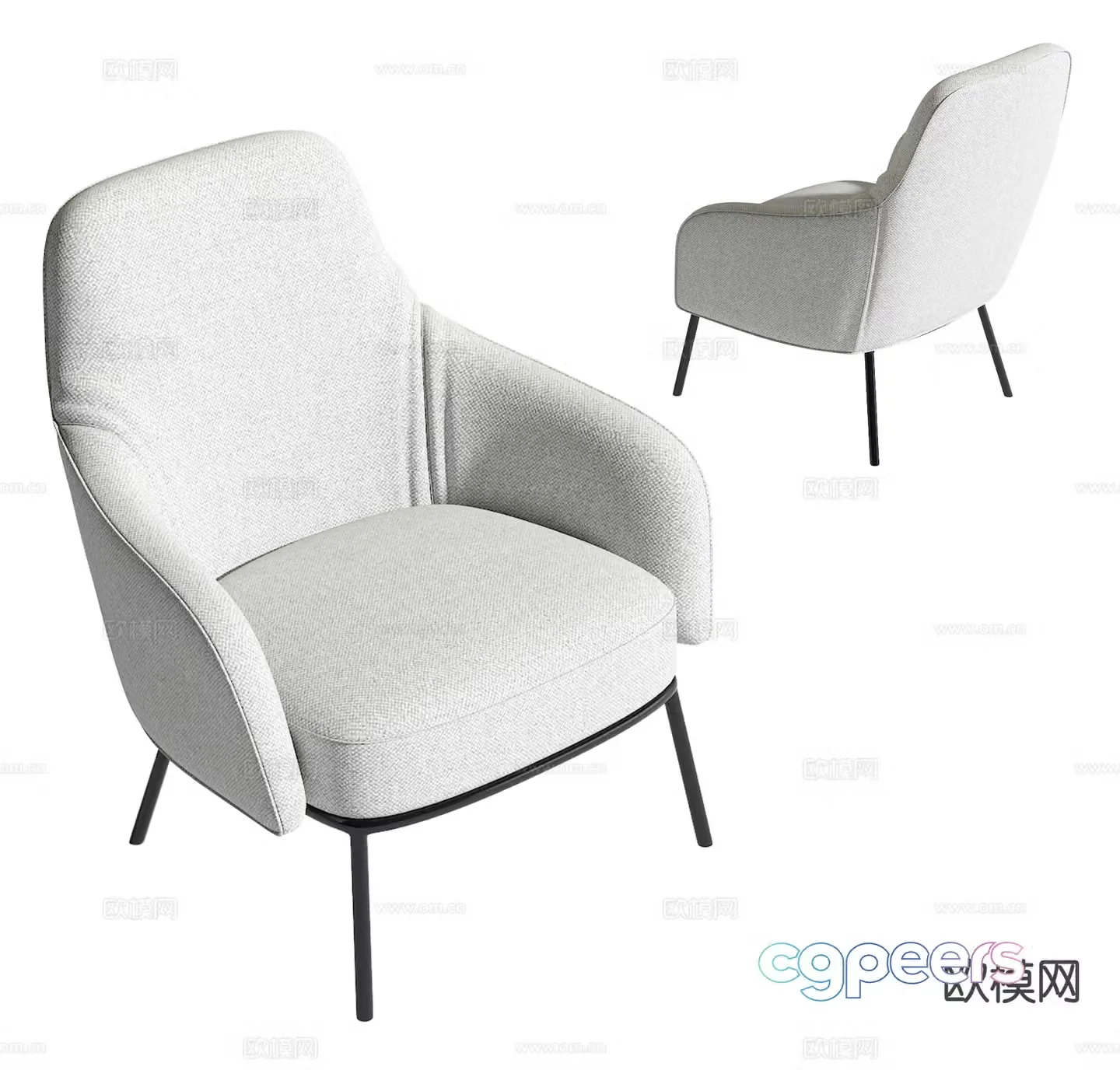 Modern single sofa 3d model