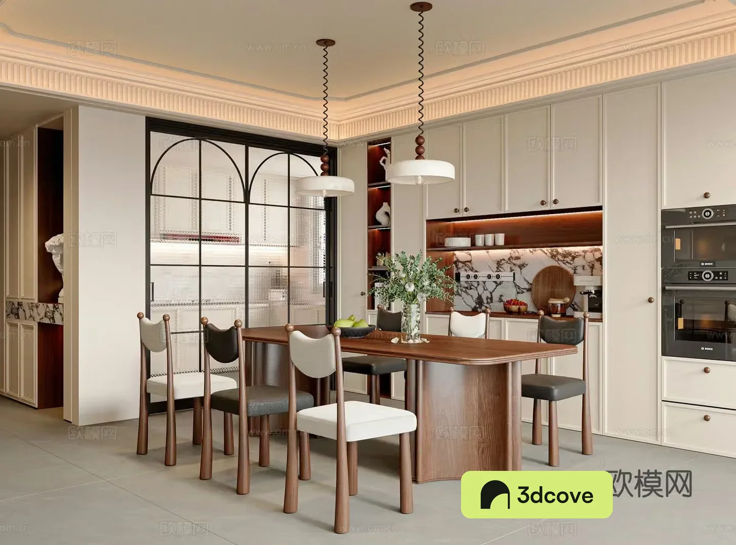 French medieval restaurant dining table and chair combination sideboard chandeliers restaurant accessories dining chairs