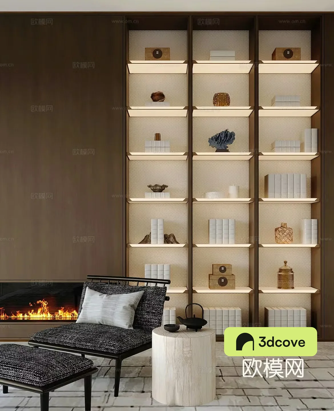 Modern storage rack decorative cabinet leisure chair footrest