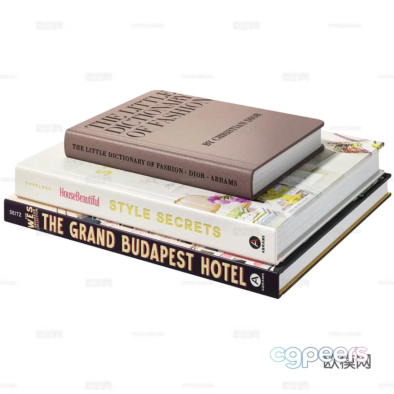 Abrams Modern Books Book Ornaments Book Desktop Ornaments Decorative Ornaments 3D Model