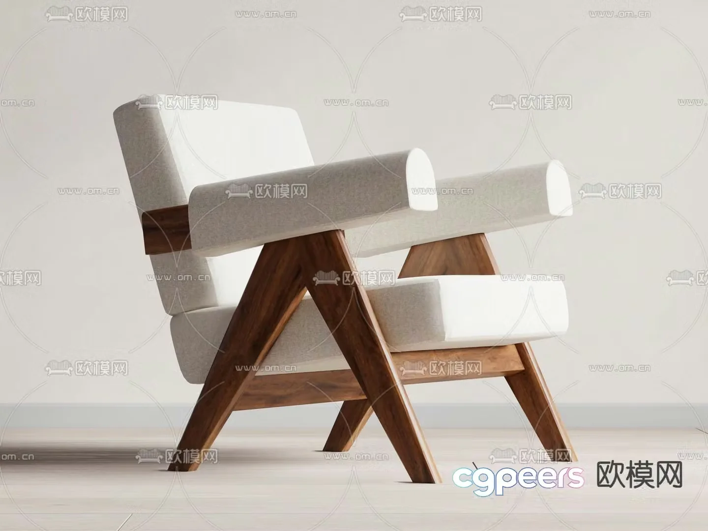 Wabi-sabi chair leisure chair 3d model