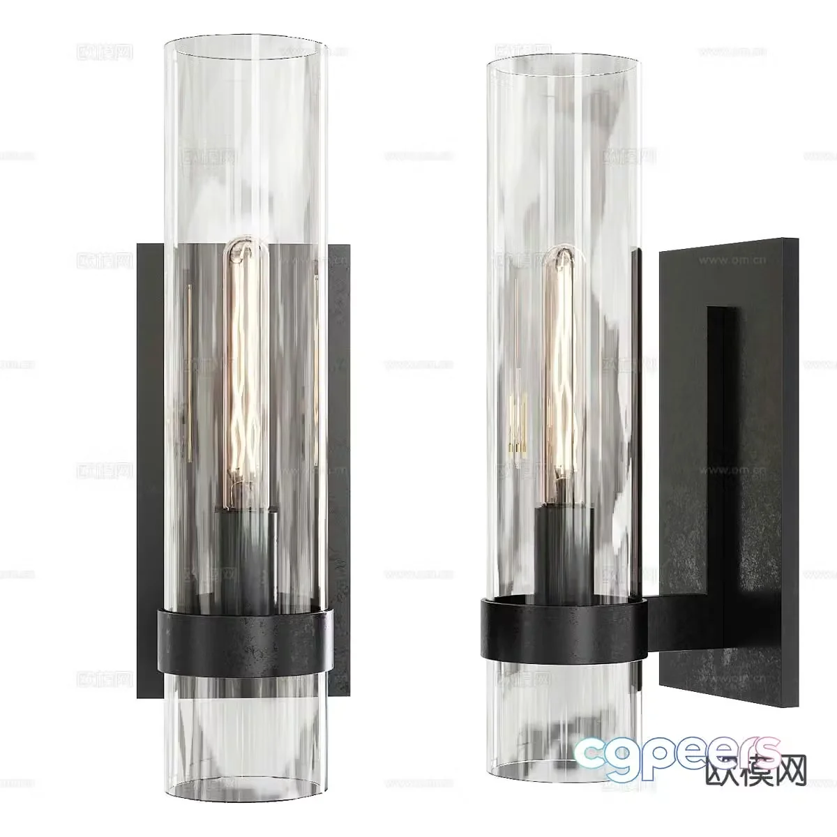 Modern glass wall light 3d model