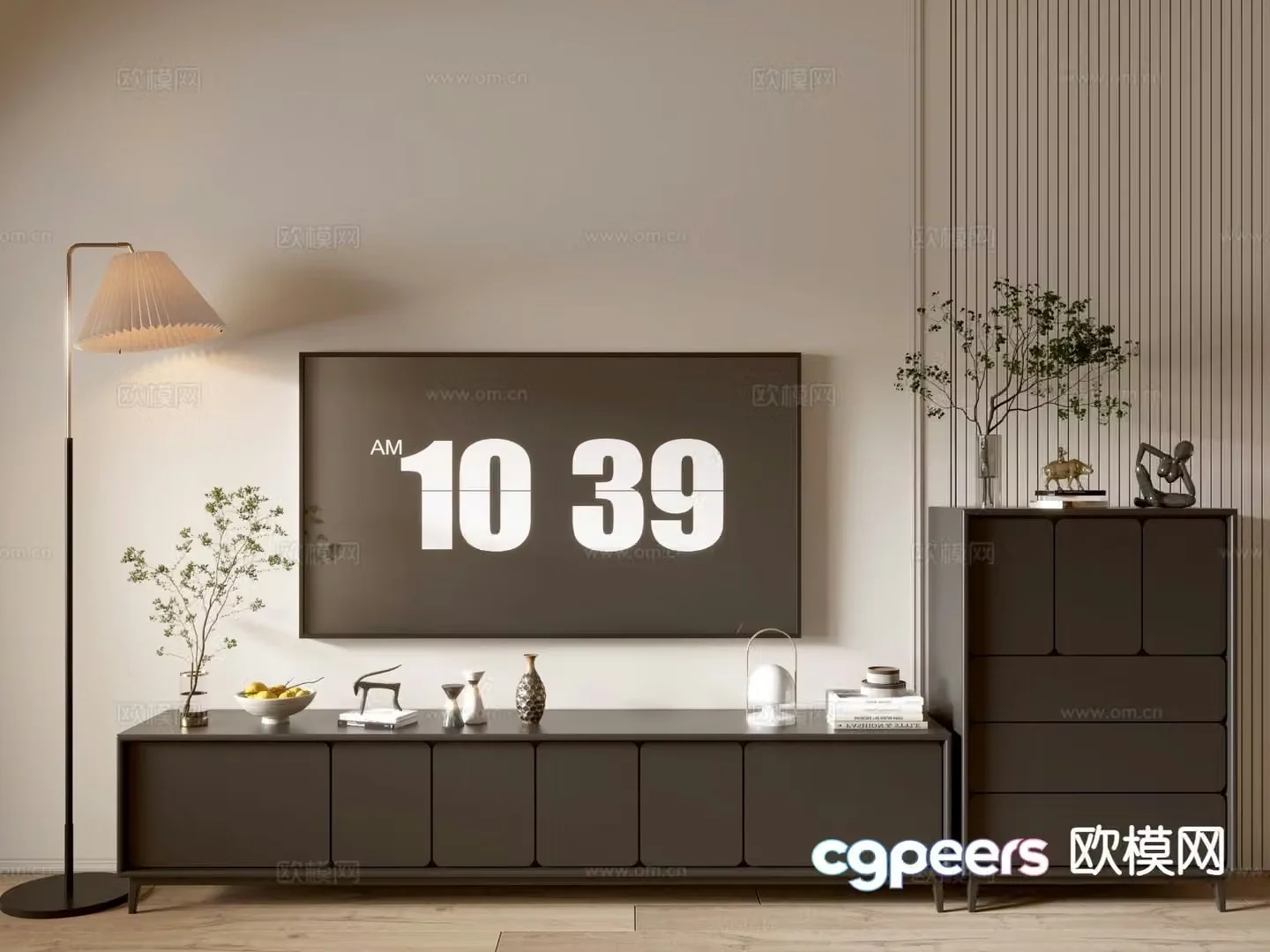 Modern TV cabinet side cabinet 3d model