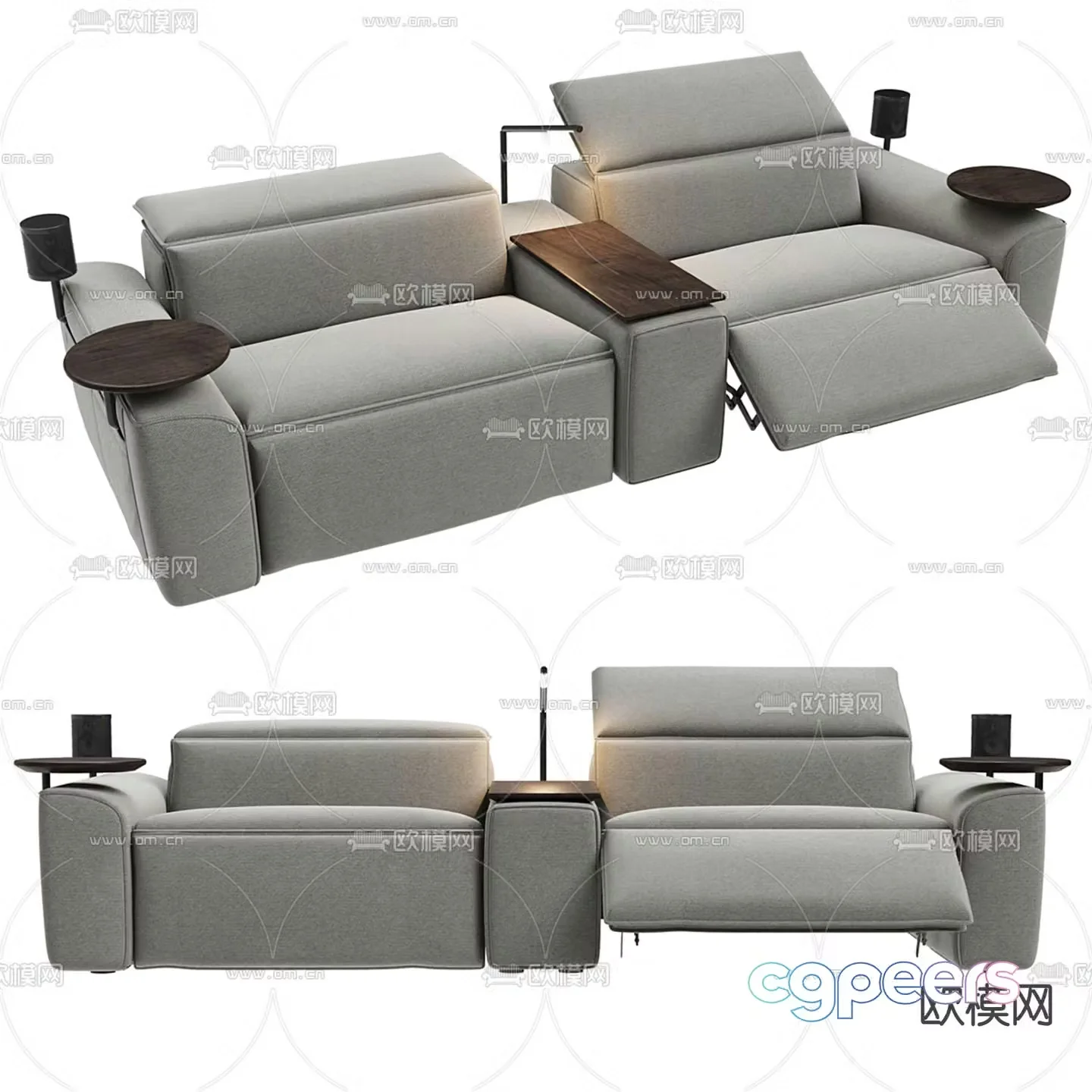 Double sofa smart sofa 3d model