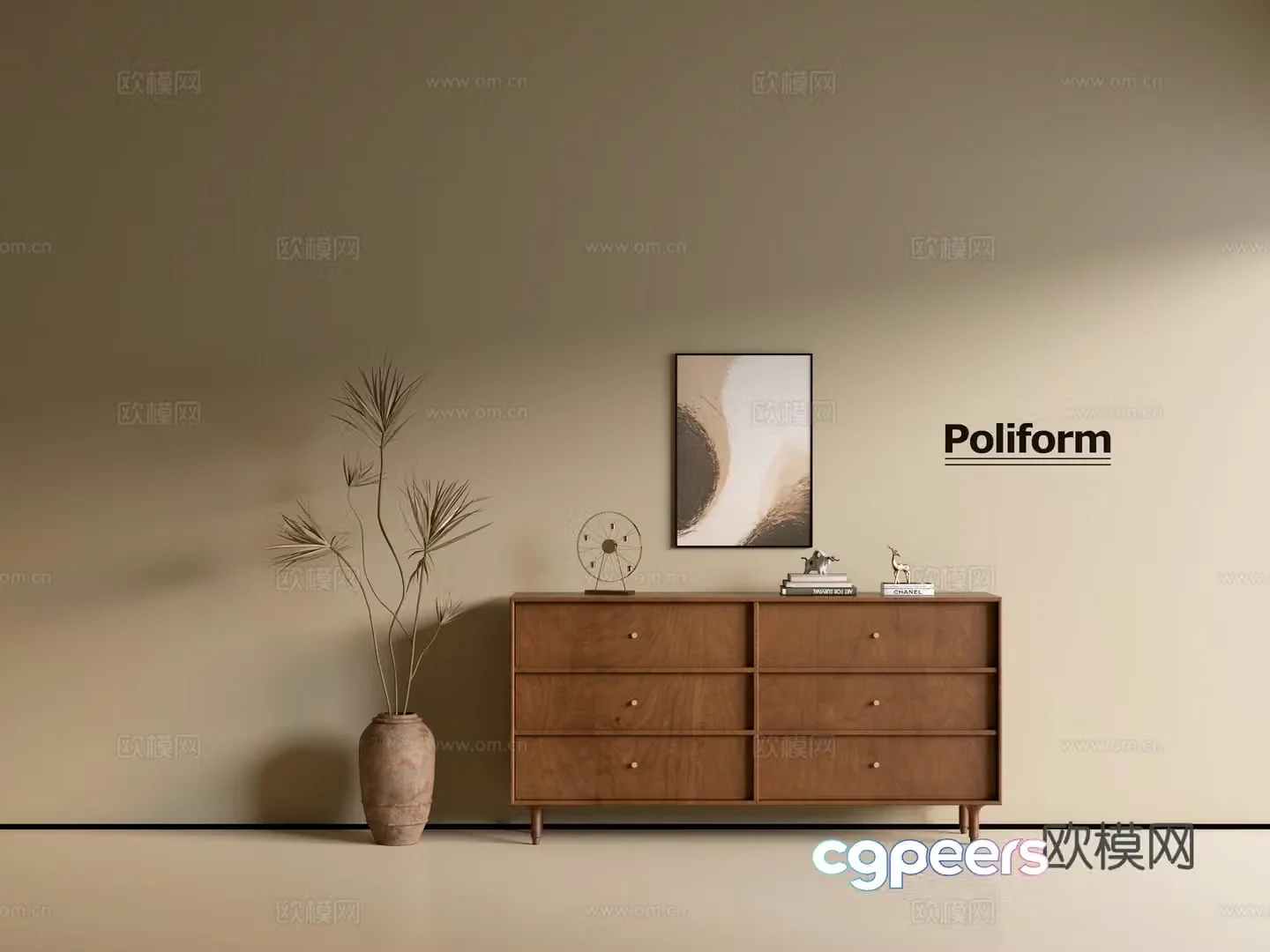 Modern wood grain cabinet ins wind minimalist wind cabinet whole cabinet sideboard balcony cabinet storage 3D model