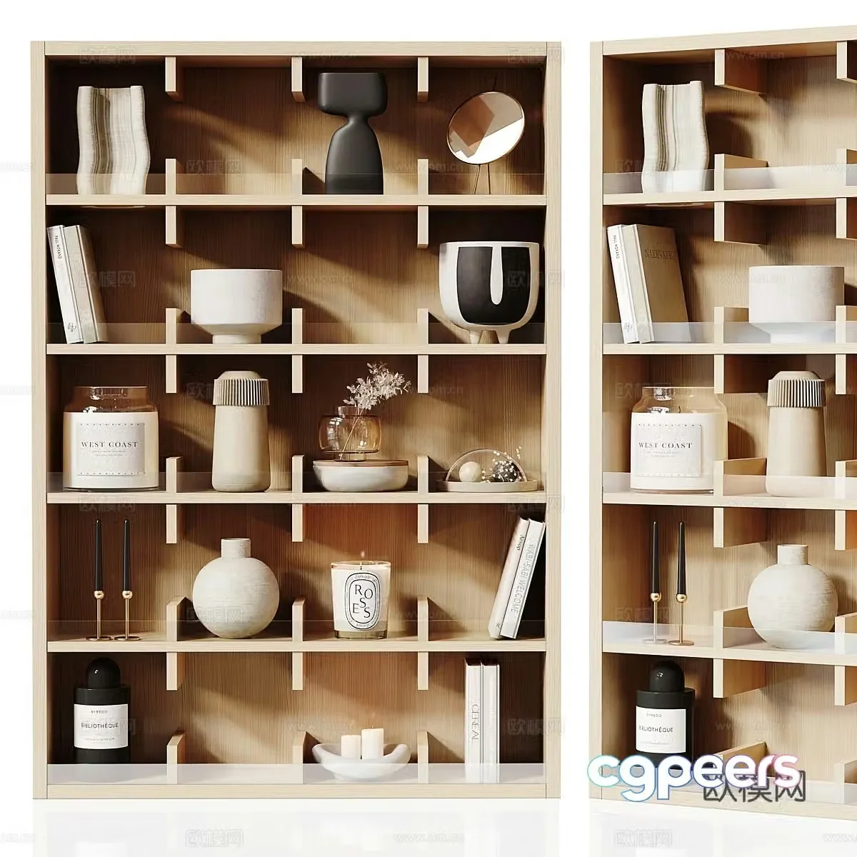 New Chinese bookcase 3D model