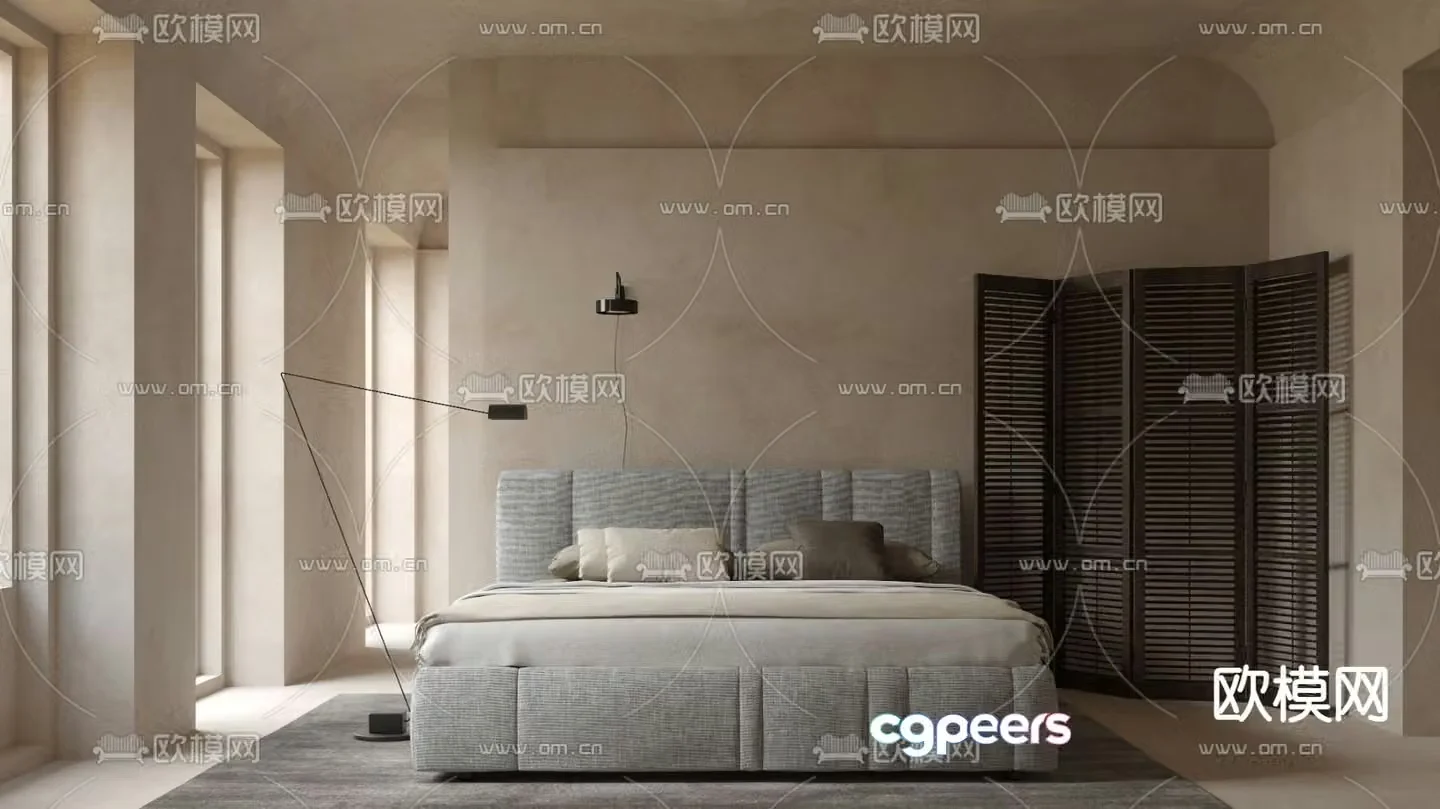 Bonaldo double bed 3d model