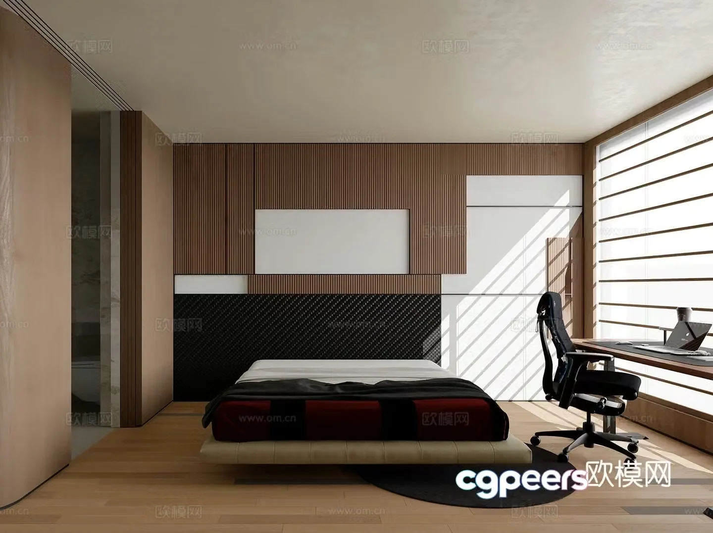 Medieval style bedroom master bedroom 3d model