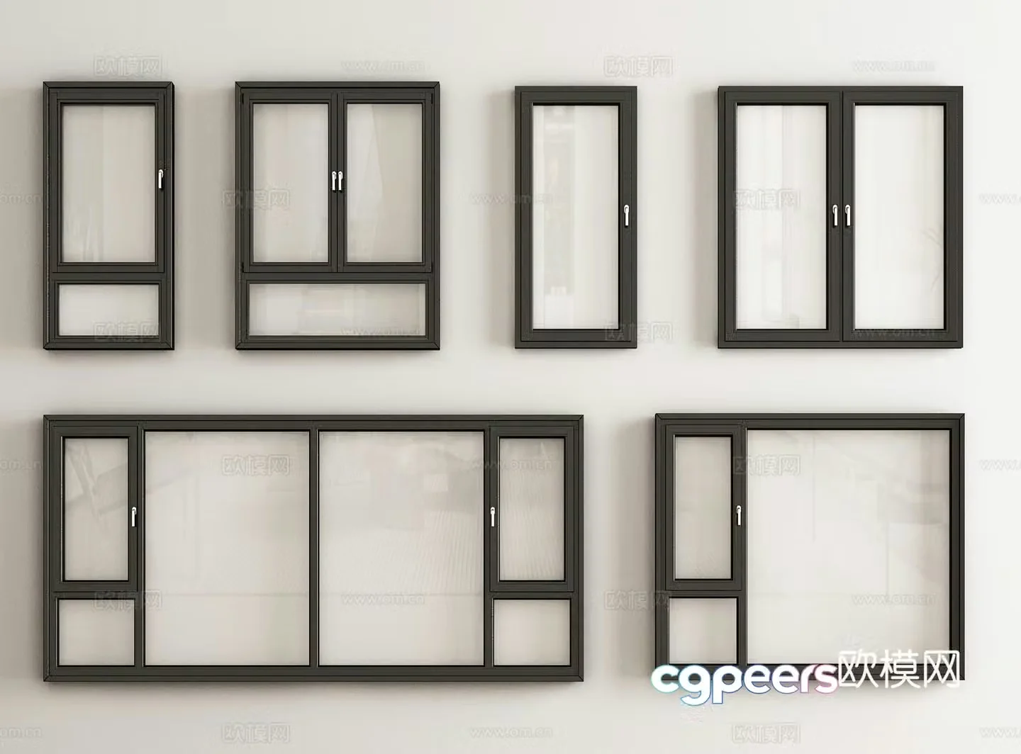 Window Floor to ceiling window Sliding window Casement window Window 3D model