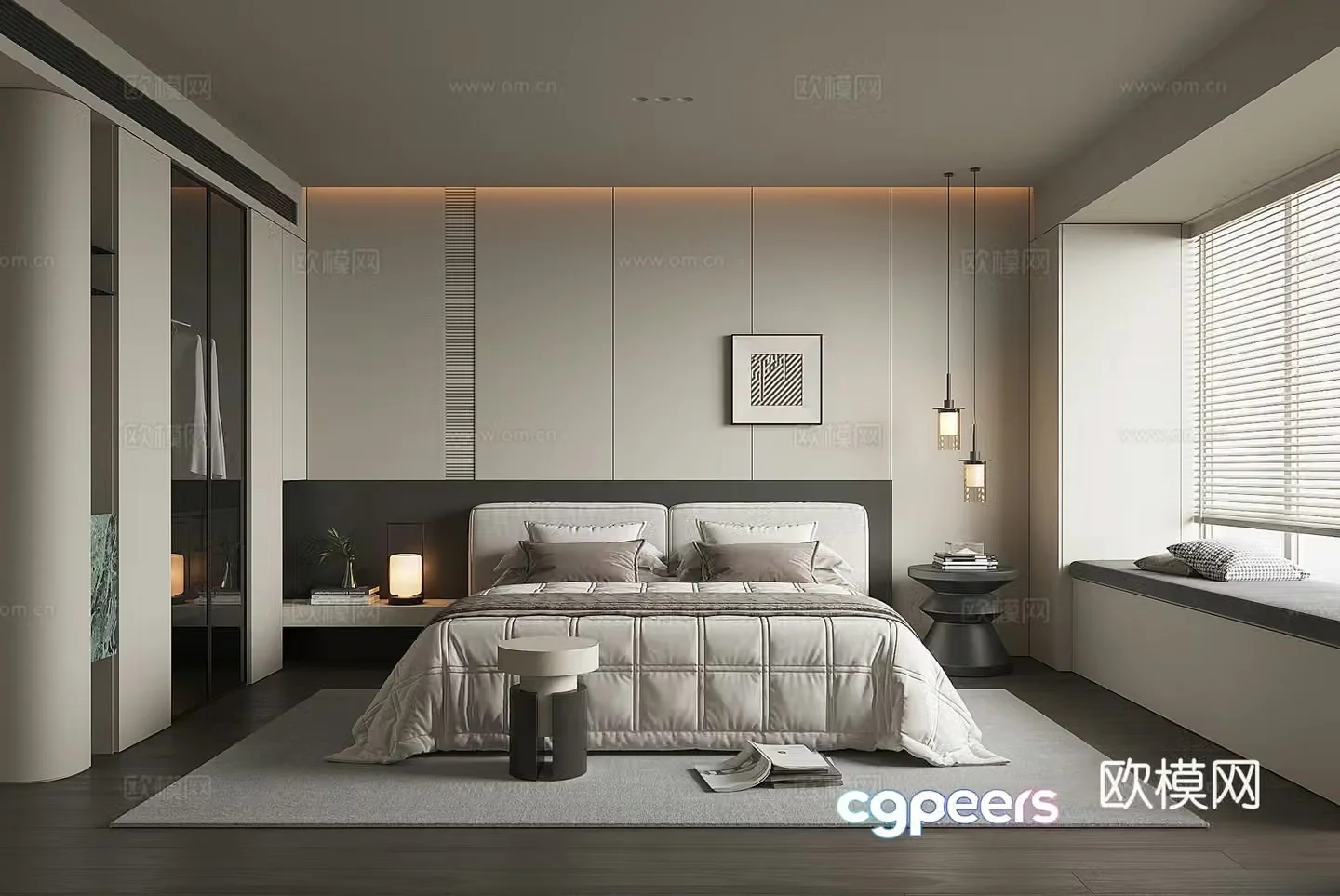 Modern home bedroom 3d model