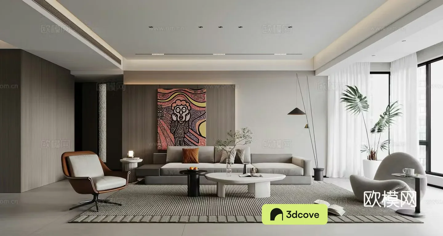 Modern light luxury living room