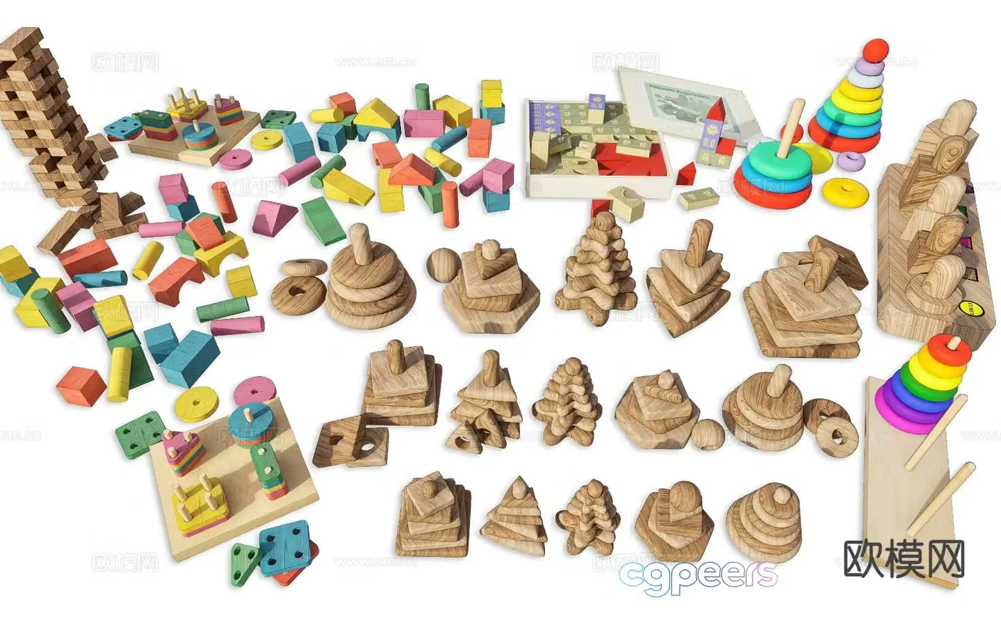 Building block toys early education toys Lego building blocks 3d model