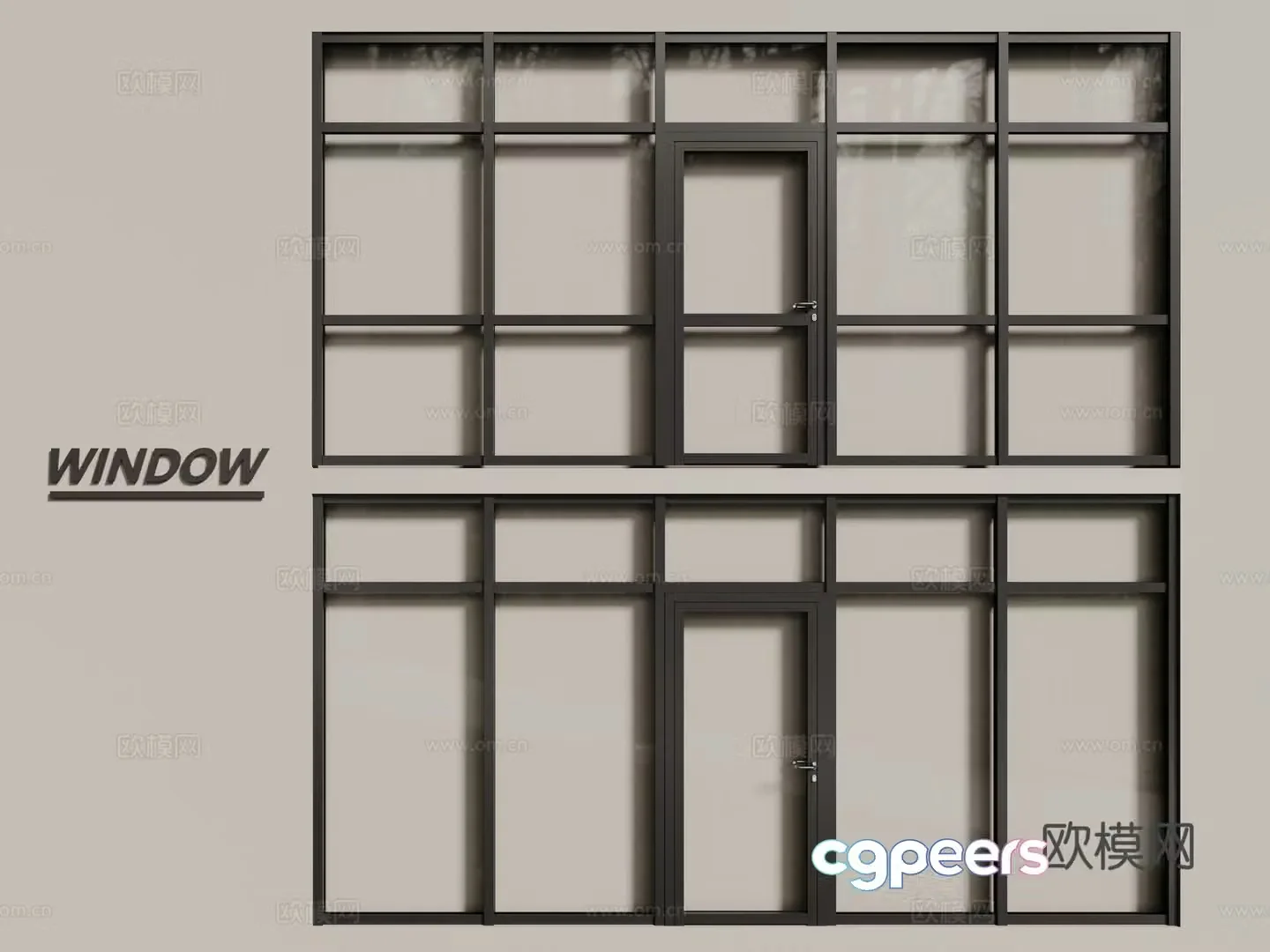 Modern windows casement windows floor-to-ceiling windows sliding windows 3d model