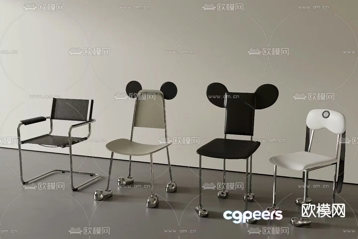 Children’s chair Mickey chair Dog chair Cartoon chair 3d model