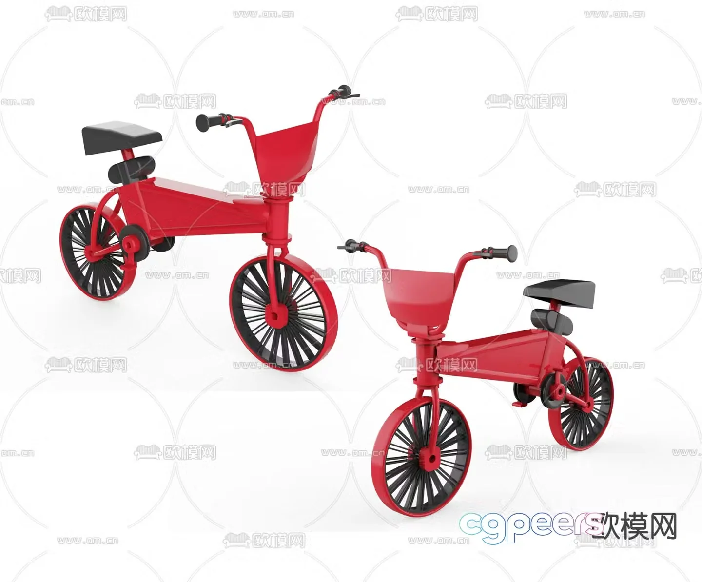 Modern children’s bicycle 3d model