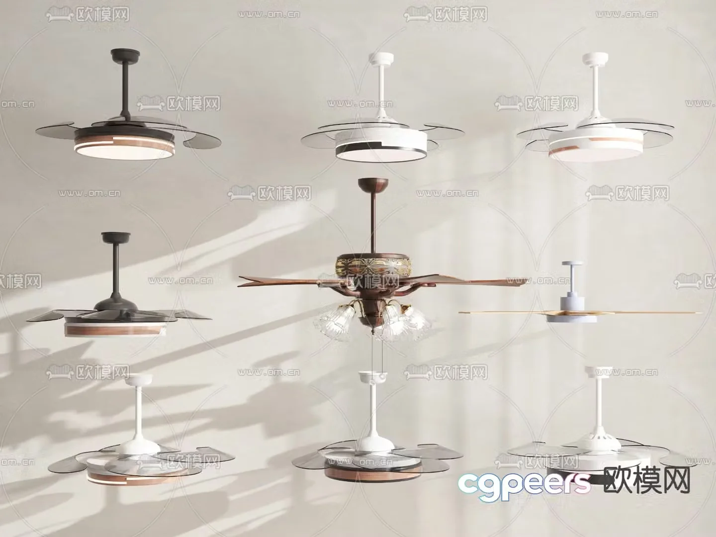 fan light fan light 3d model