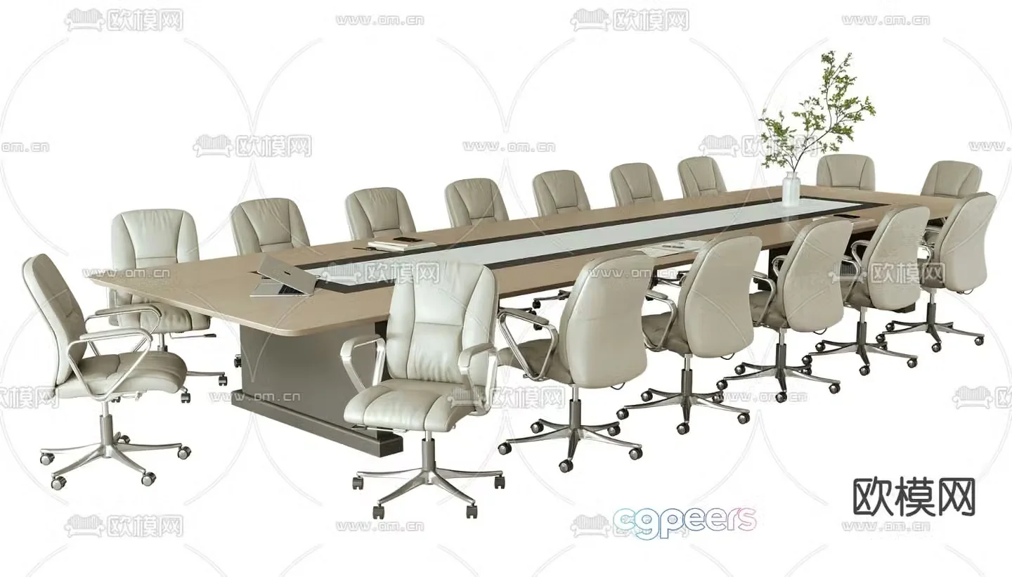 Modern conference table 3d model