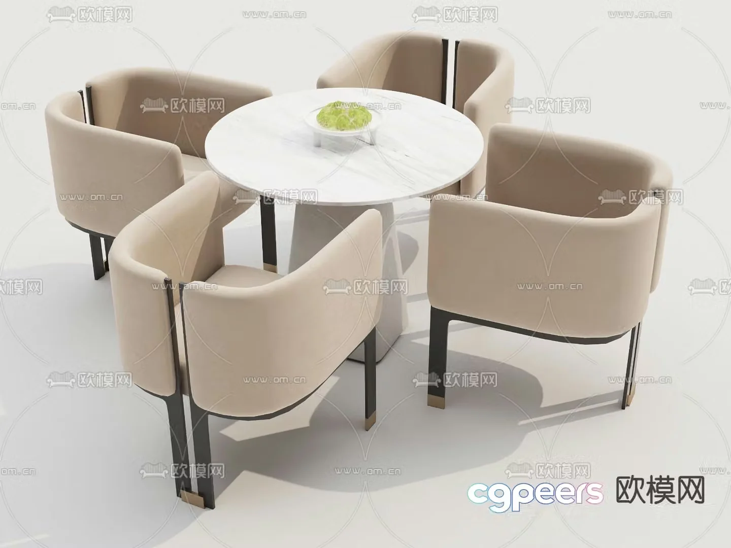 Leisure tables and chairs Negotiation tables and chairs 3d model