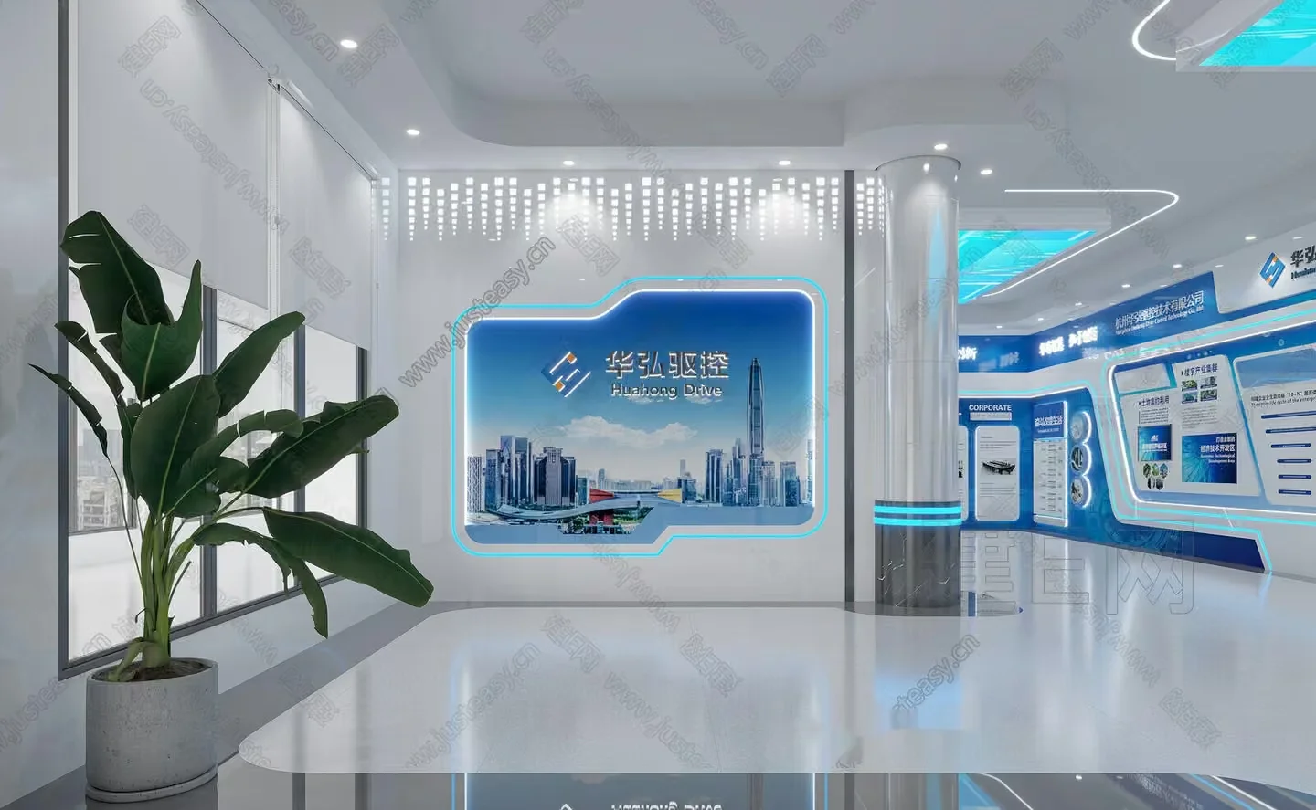 Modern Office Lobby 3D Model – 7657 – CORONA Render
