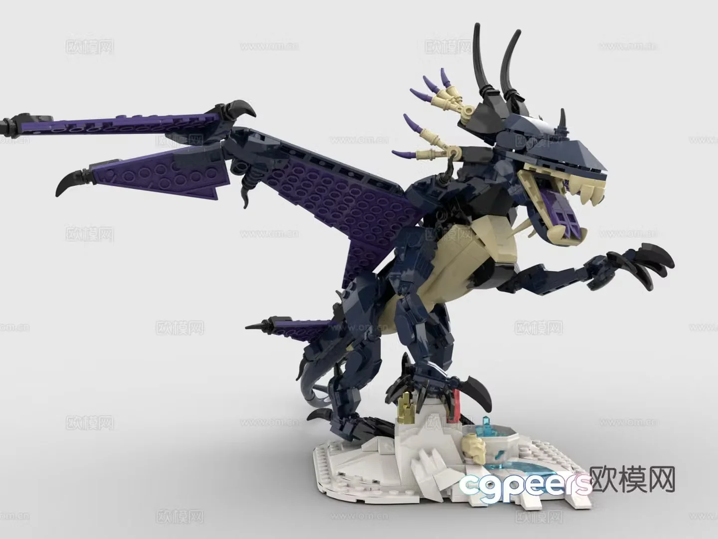 LEGO LEGO toys building blocks dragon evil dragon flying dragon western dragon 3d model