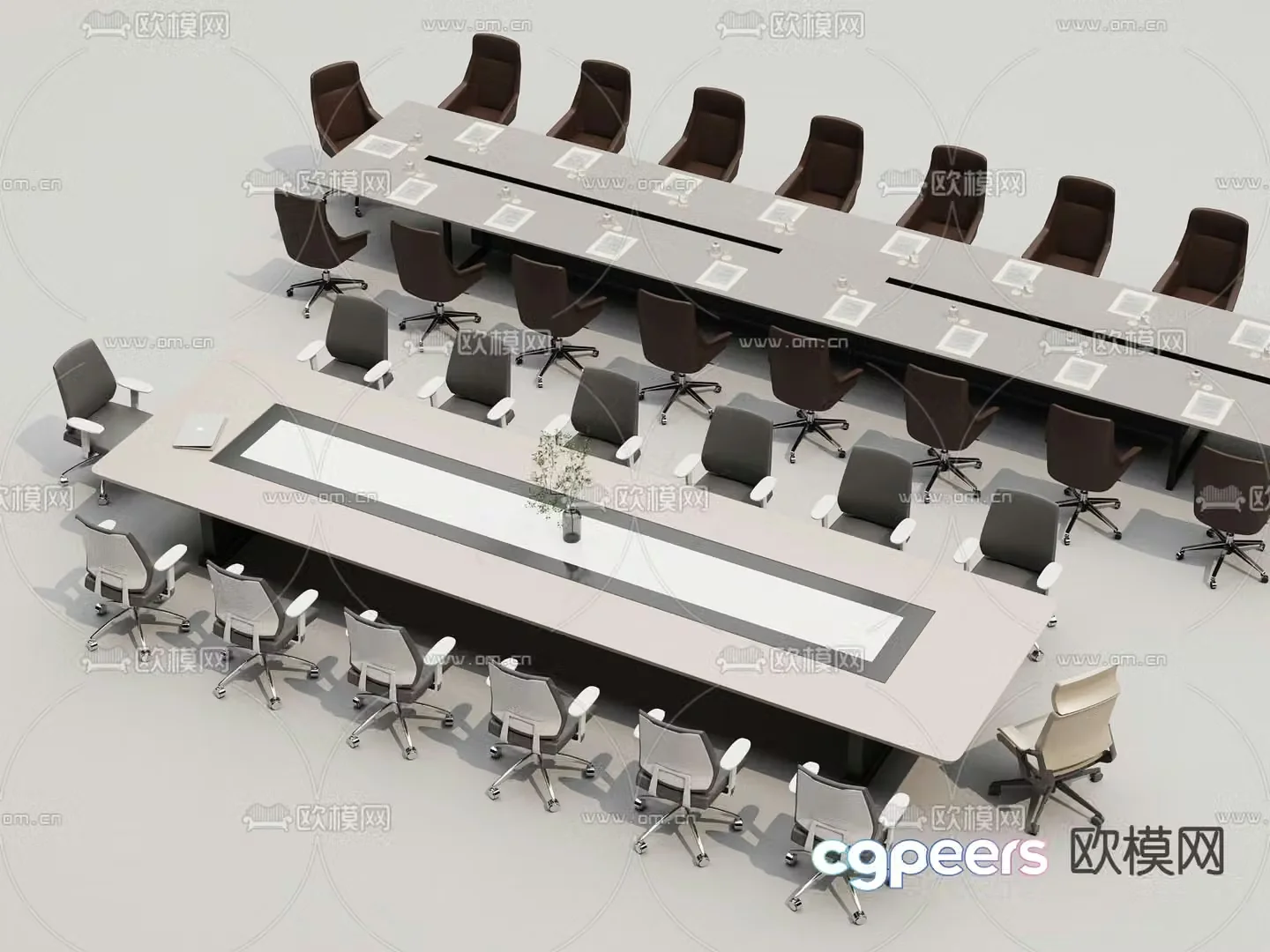 Conference tables and chairs conference table 3d model