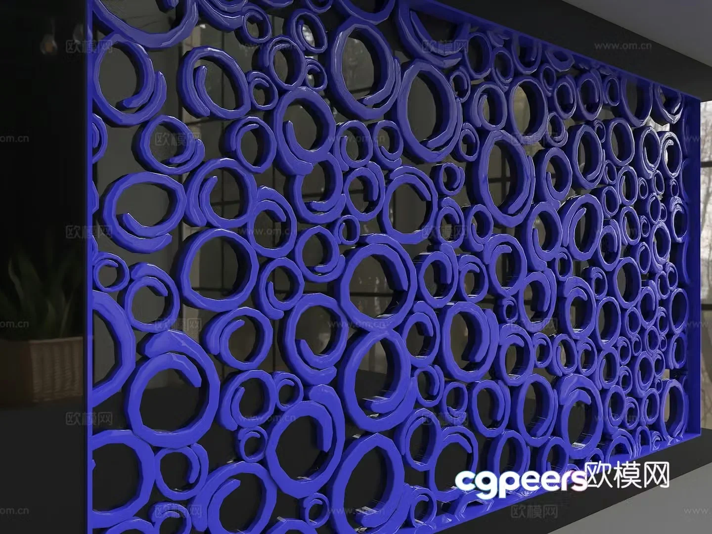 Modern background wall 3d model