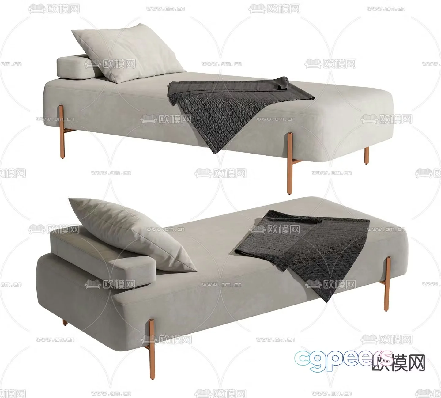 Modern bedside stool 3d model