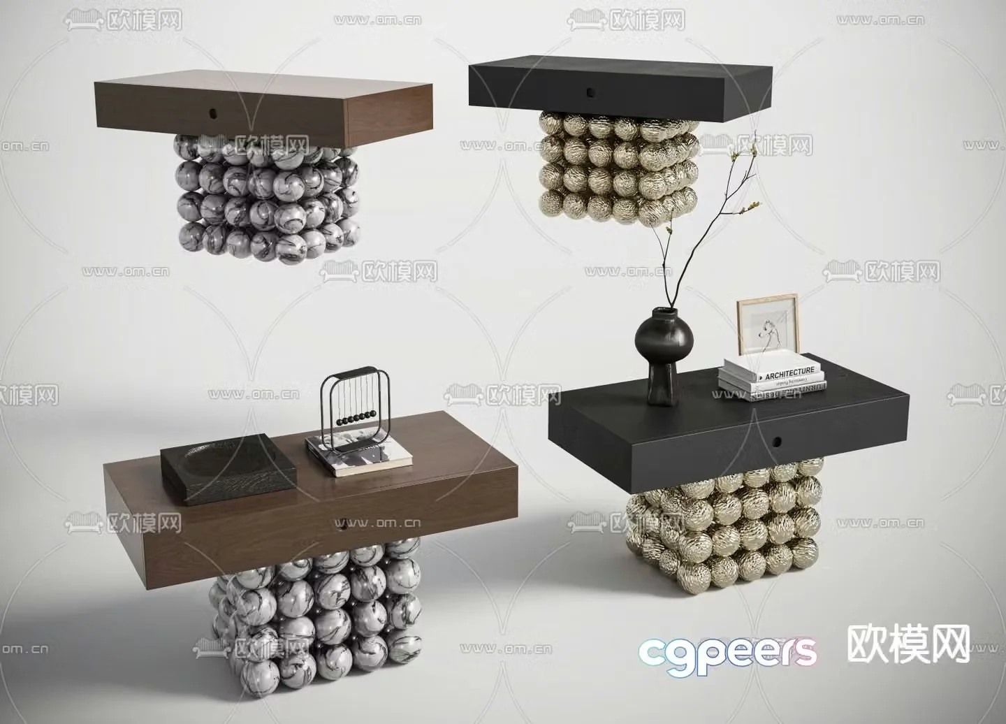 Creative bedside table 3d model