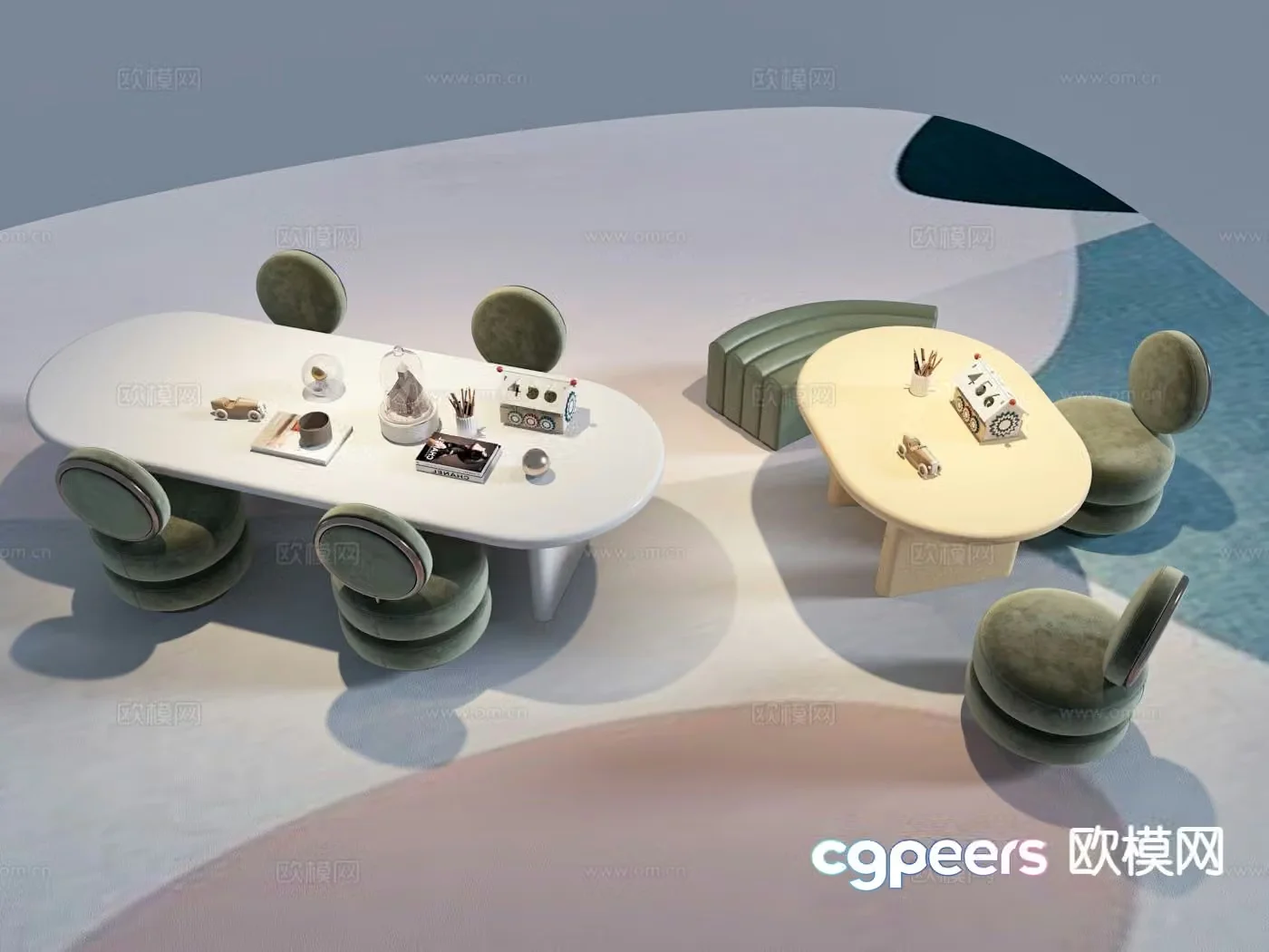 Children’s table and chair 3d model