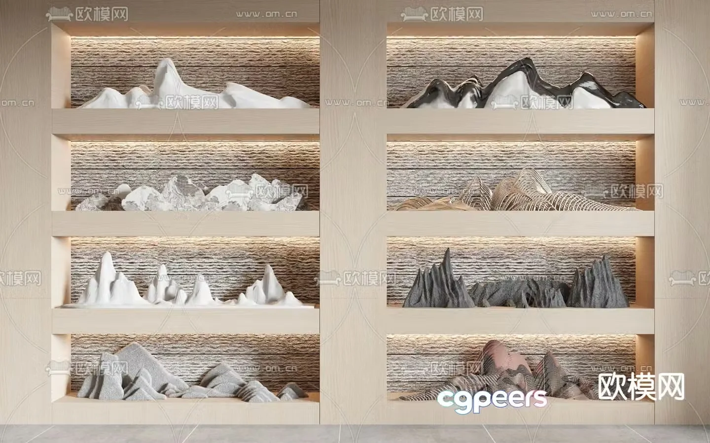 Rockery Sculpture Rockery Landscape 3D Model