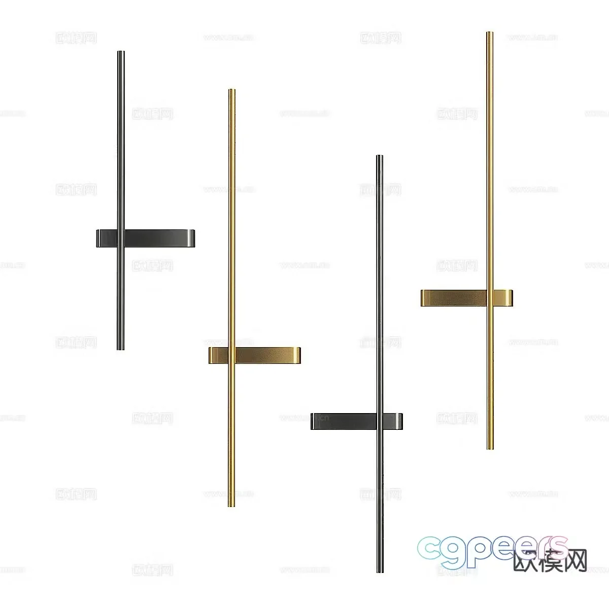 Light luxury wall lamp 3D model