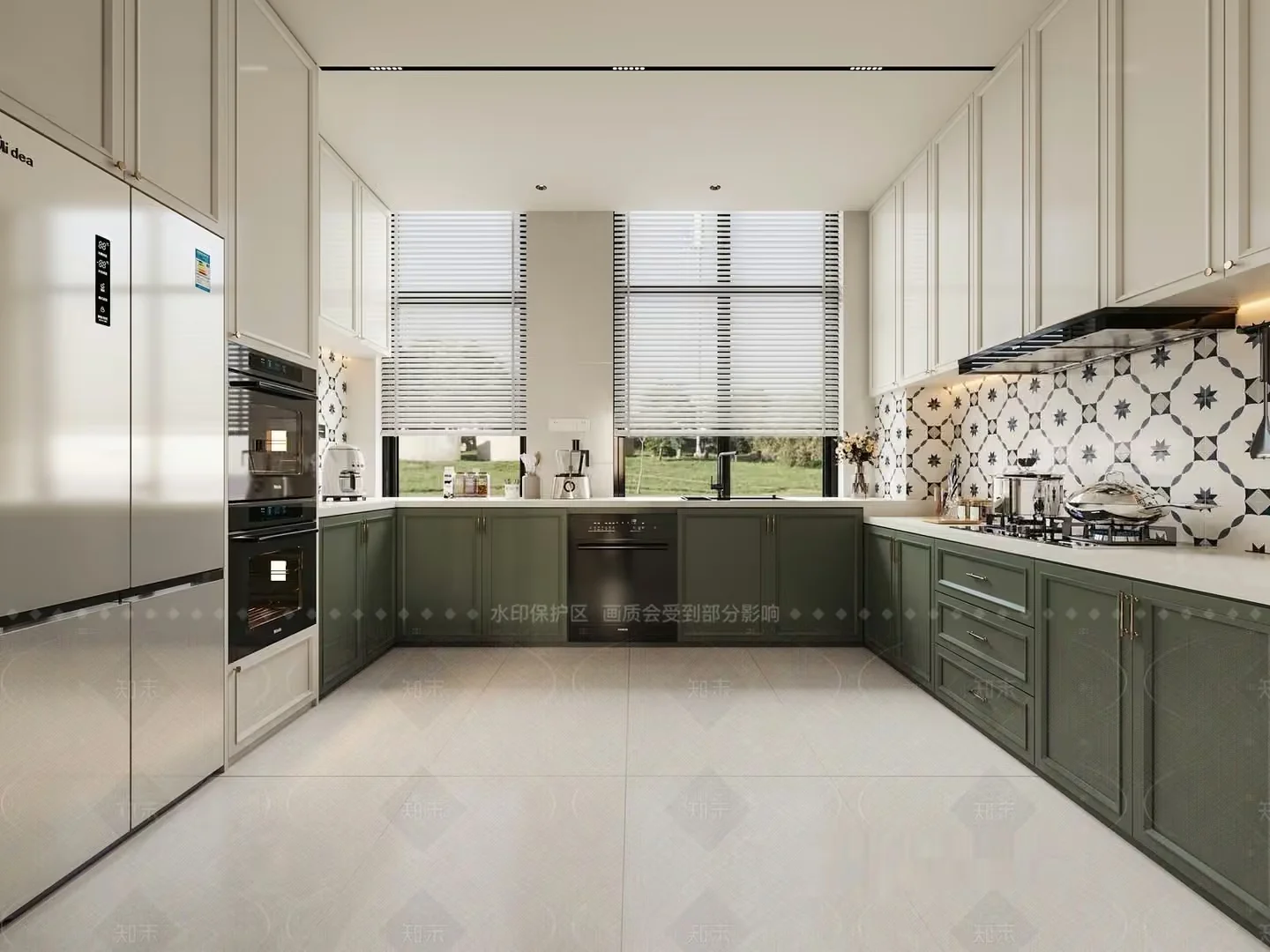 Modern Kitchen 3D Model – 21361 – VRAY Render