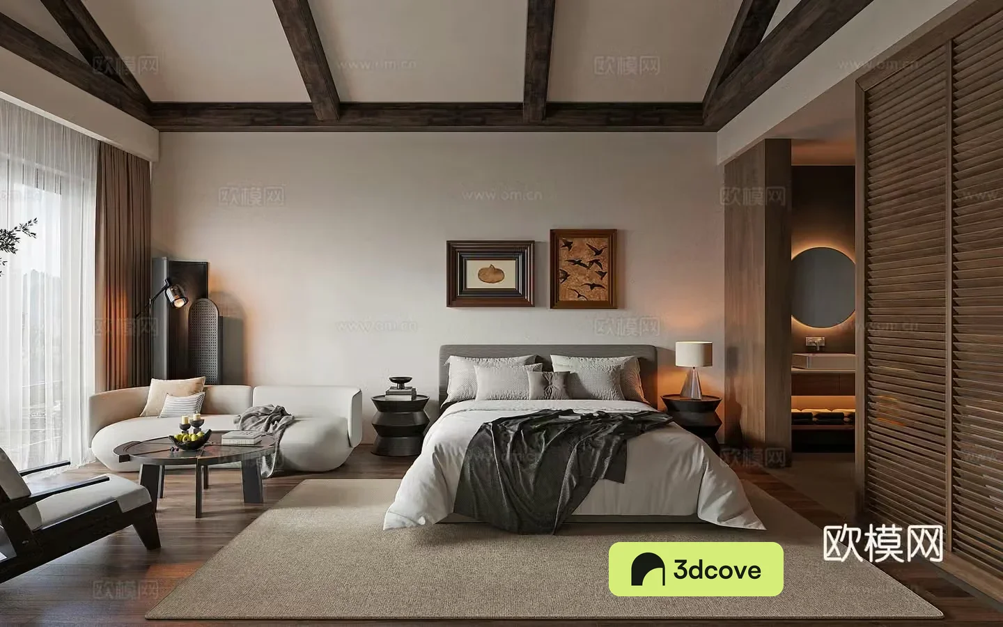 Wasabi Middle Style B&B Room 3D Model