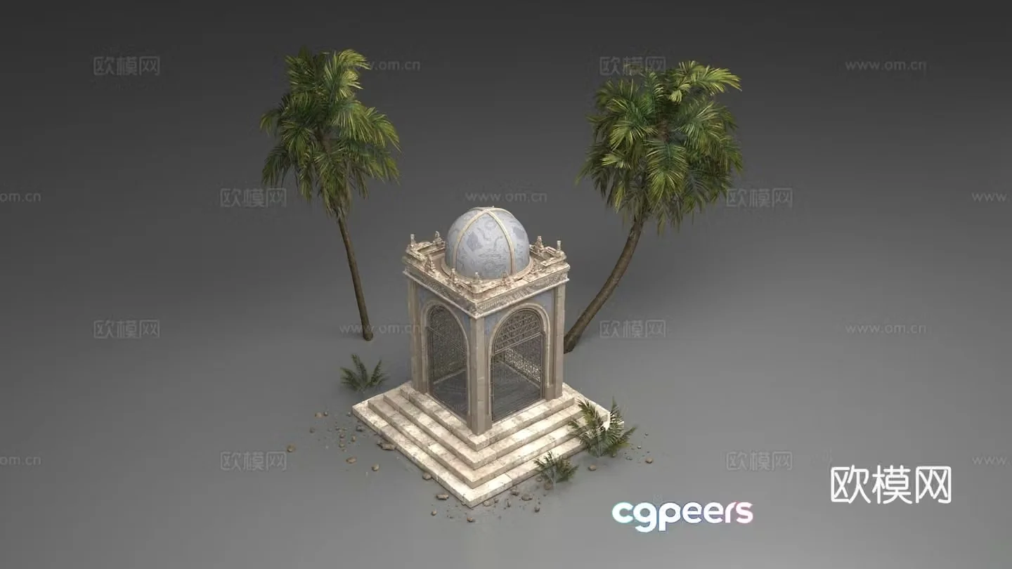 European style sacrificial pavilion 3D model