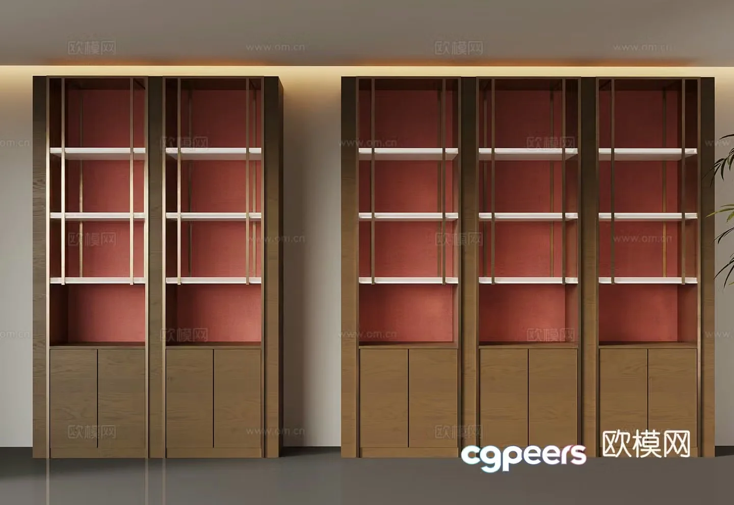 Modern tea cabinet decorative cabinet showcase 3d model