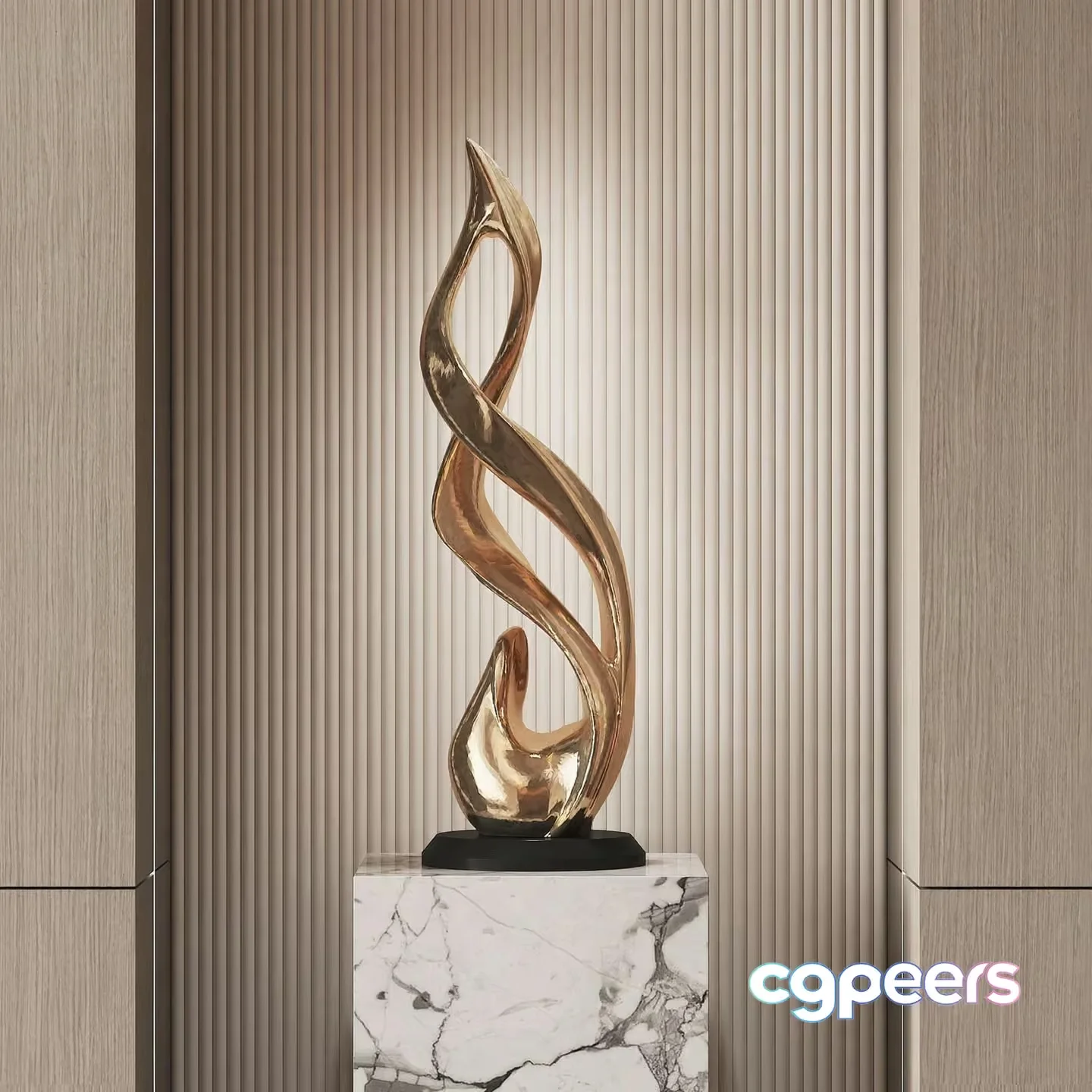 Modern Decorative Sculpture 3D Model – 10481 – VRAY Render