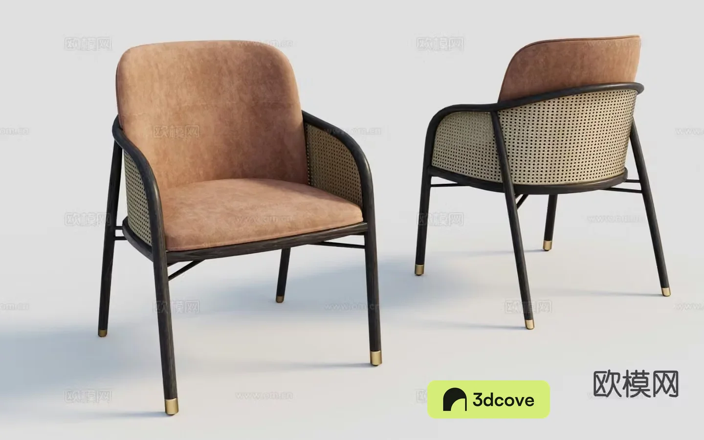 Modern rattan chair single chair dining chair