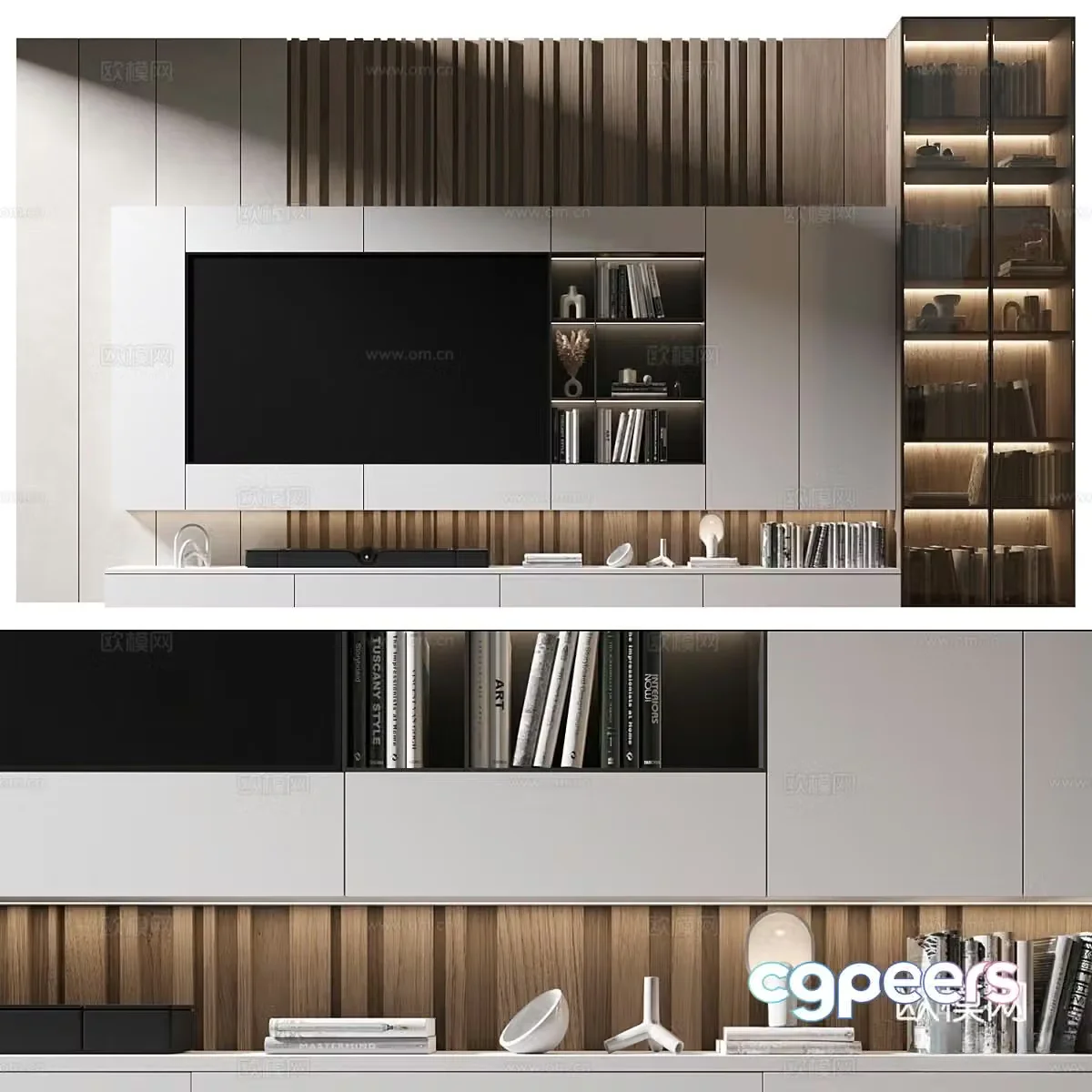 Modern TV background wall TV wall 3D model