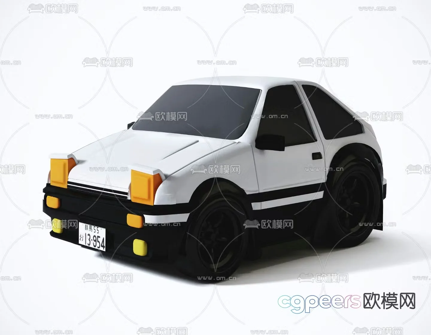 Modern children’s toy car 3d model