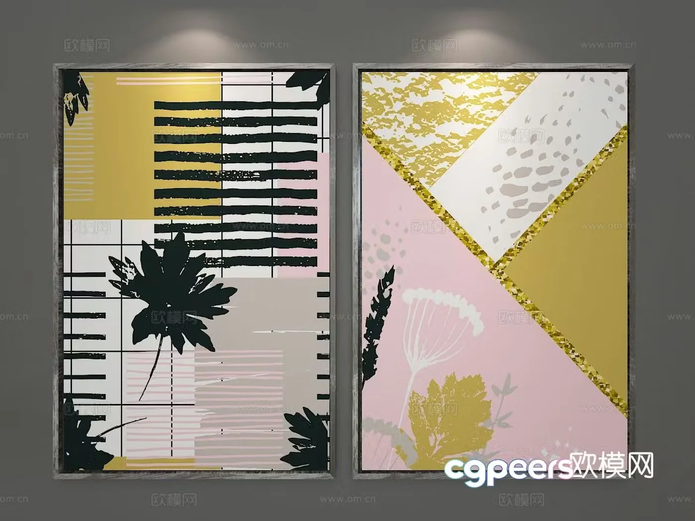 Decorative painting art painting hanging painting 3d model