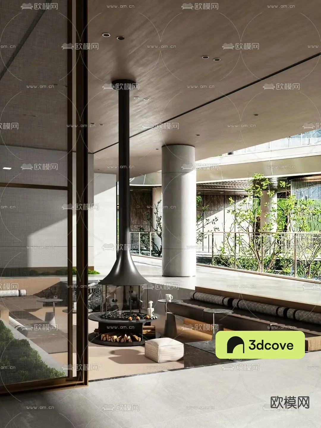Jin Zhaohui design modern sunken living room