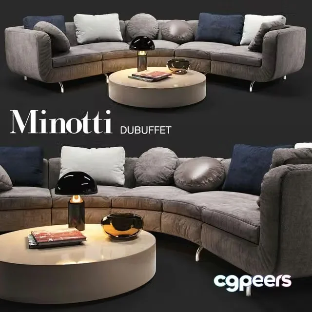 3ds Max Free – Sofa Minotti Dubuffet