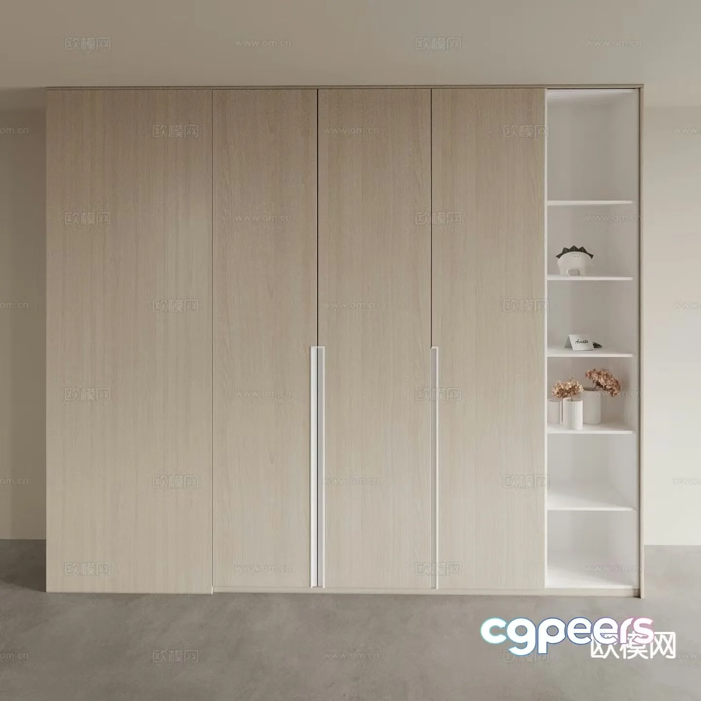 modern wardrobe wardrobe 3d model