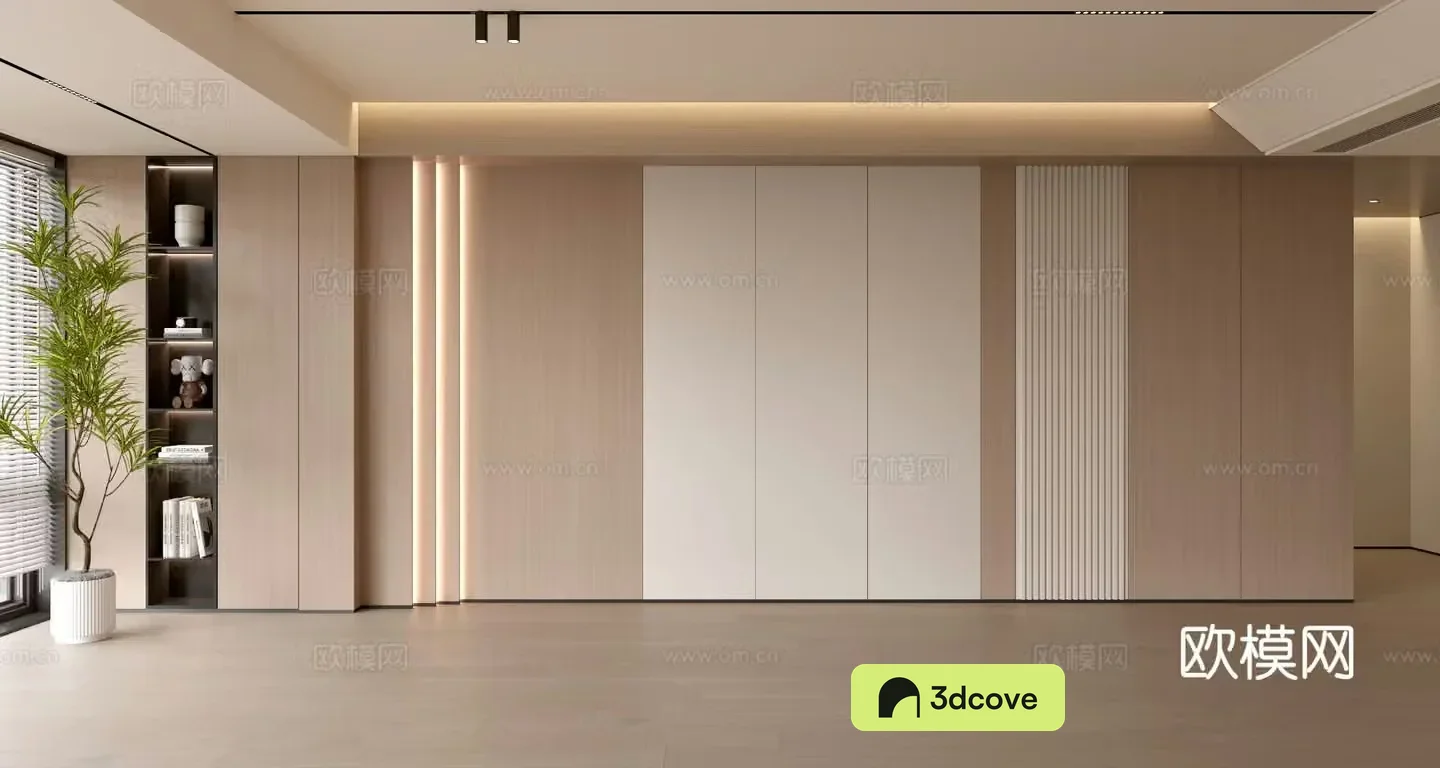 Modern minimalist background wall Sofa background wall