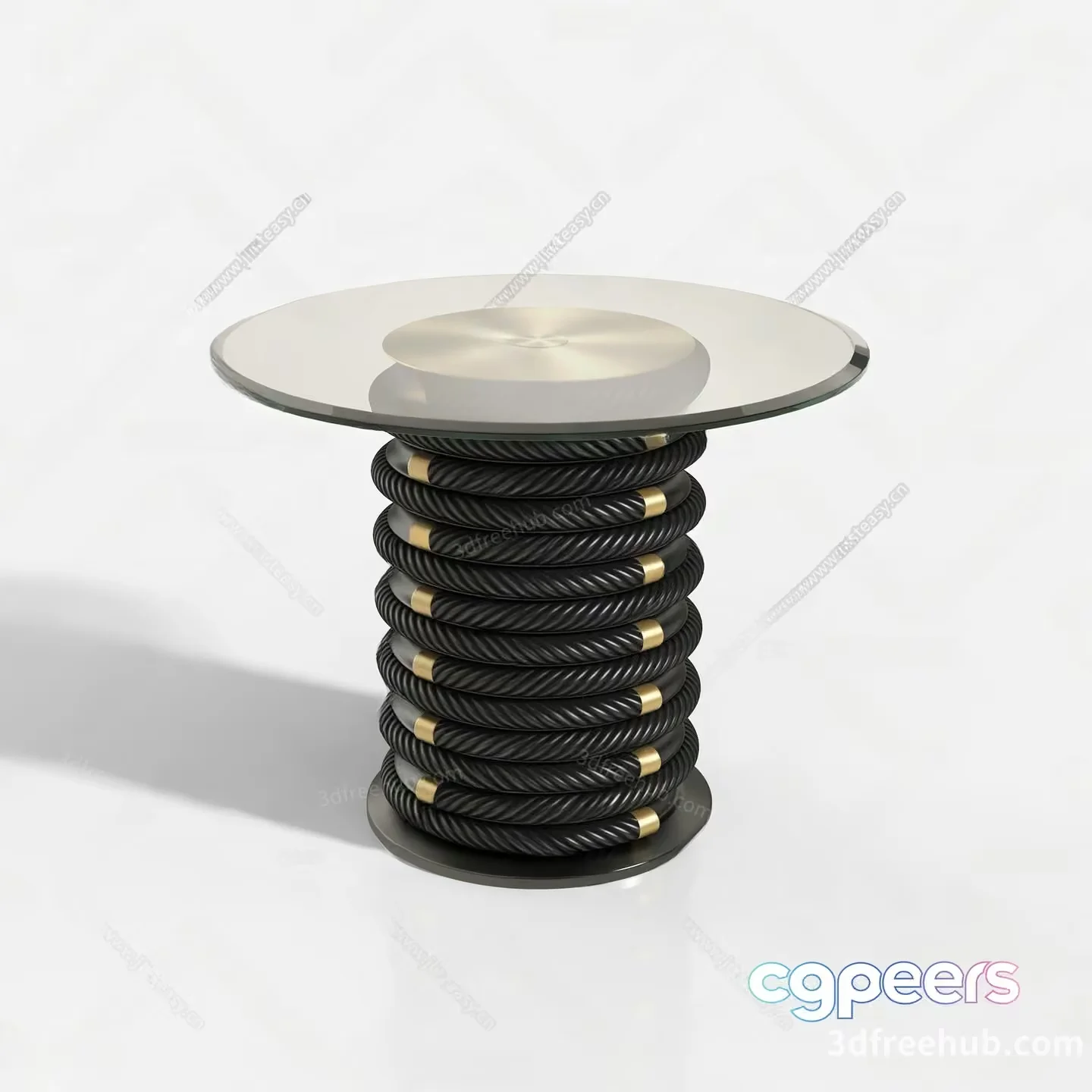 A Black And Gold Table 3D Model – 18936 – VRAY Render