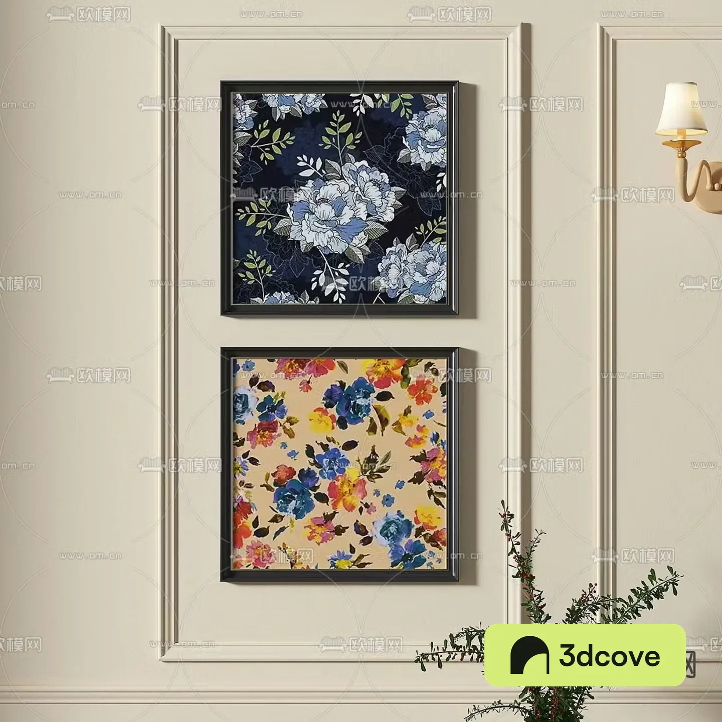 French plant painting oil painting decorative painting