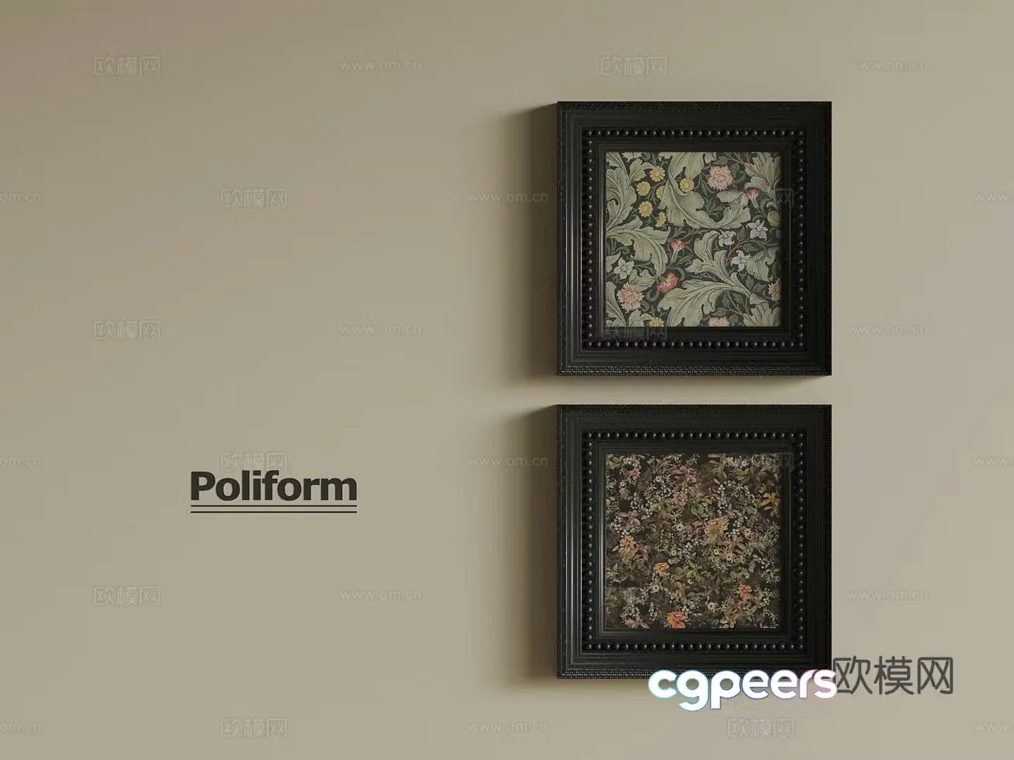 French decorative painting 3d model
