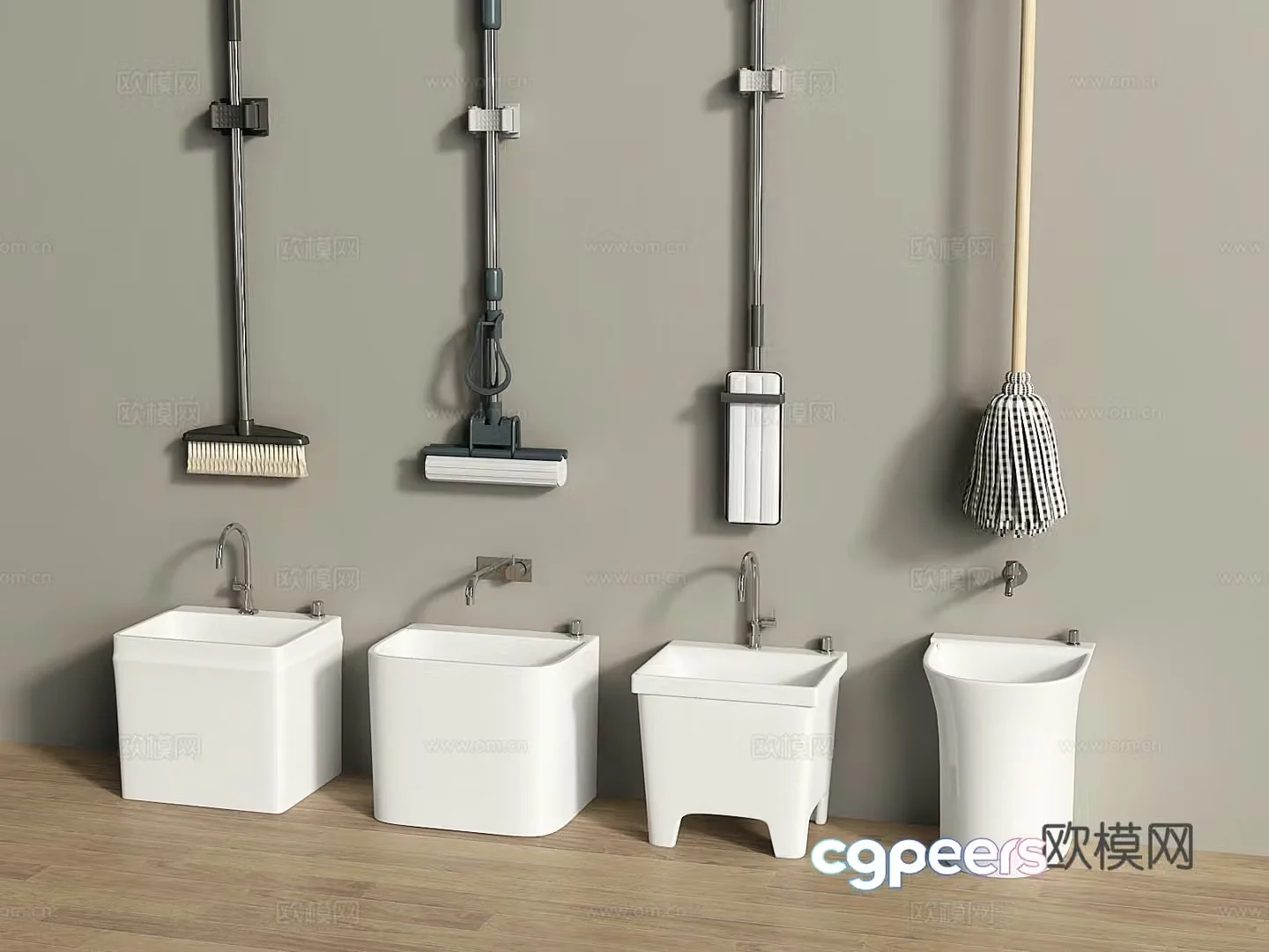 Modern mop pool mop pool 3d model