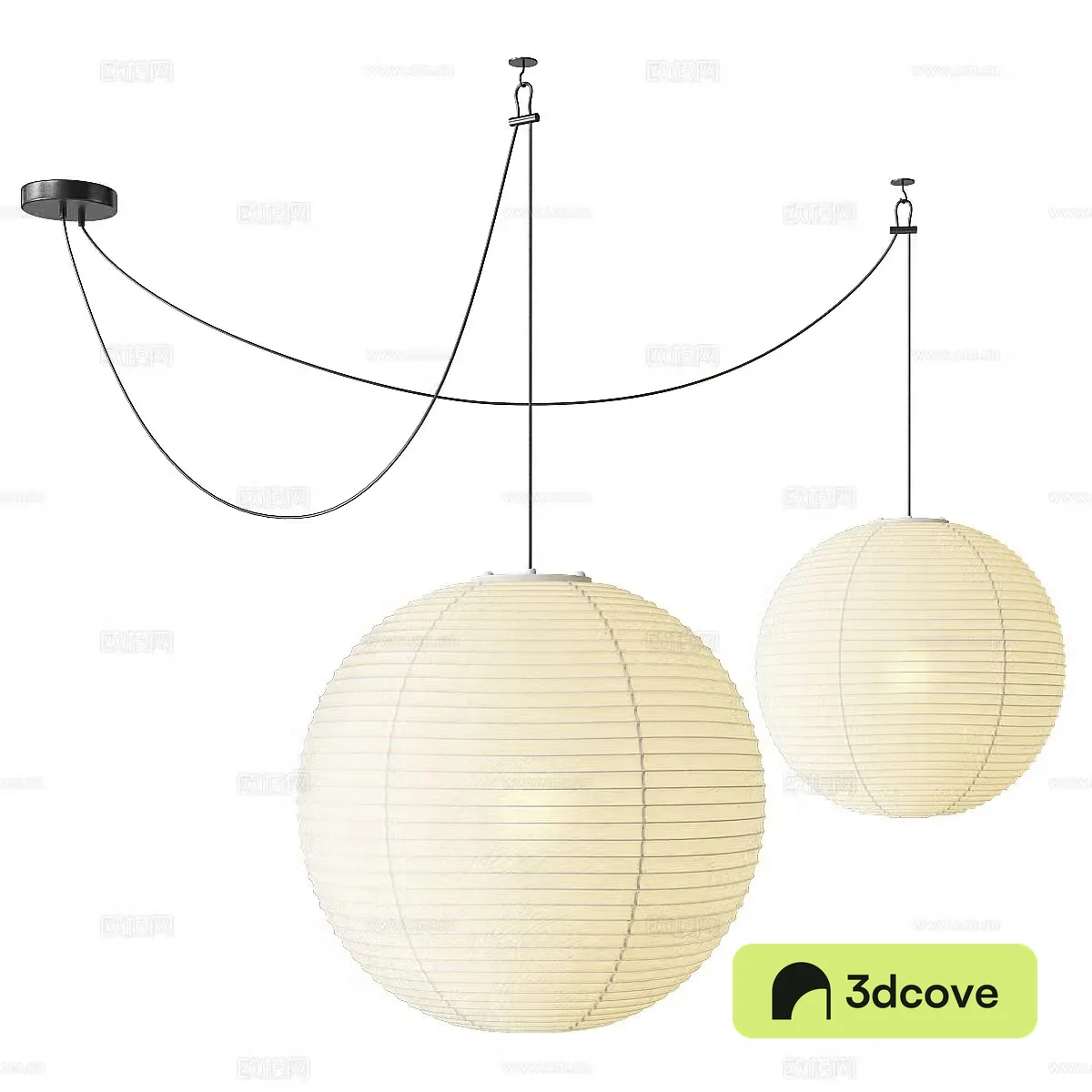 Paper chandelier Restaurant chandelier Cream chandelier Bar chandelier B&B chandelier Hotel chandelier 3D model
