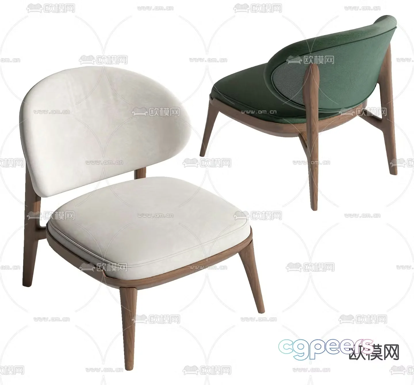 Modern chair dining chair 3d model